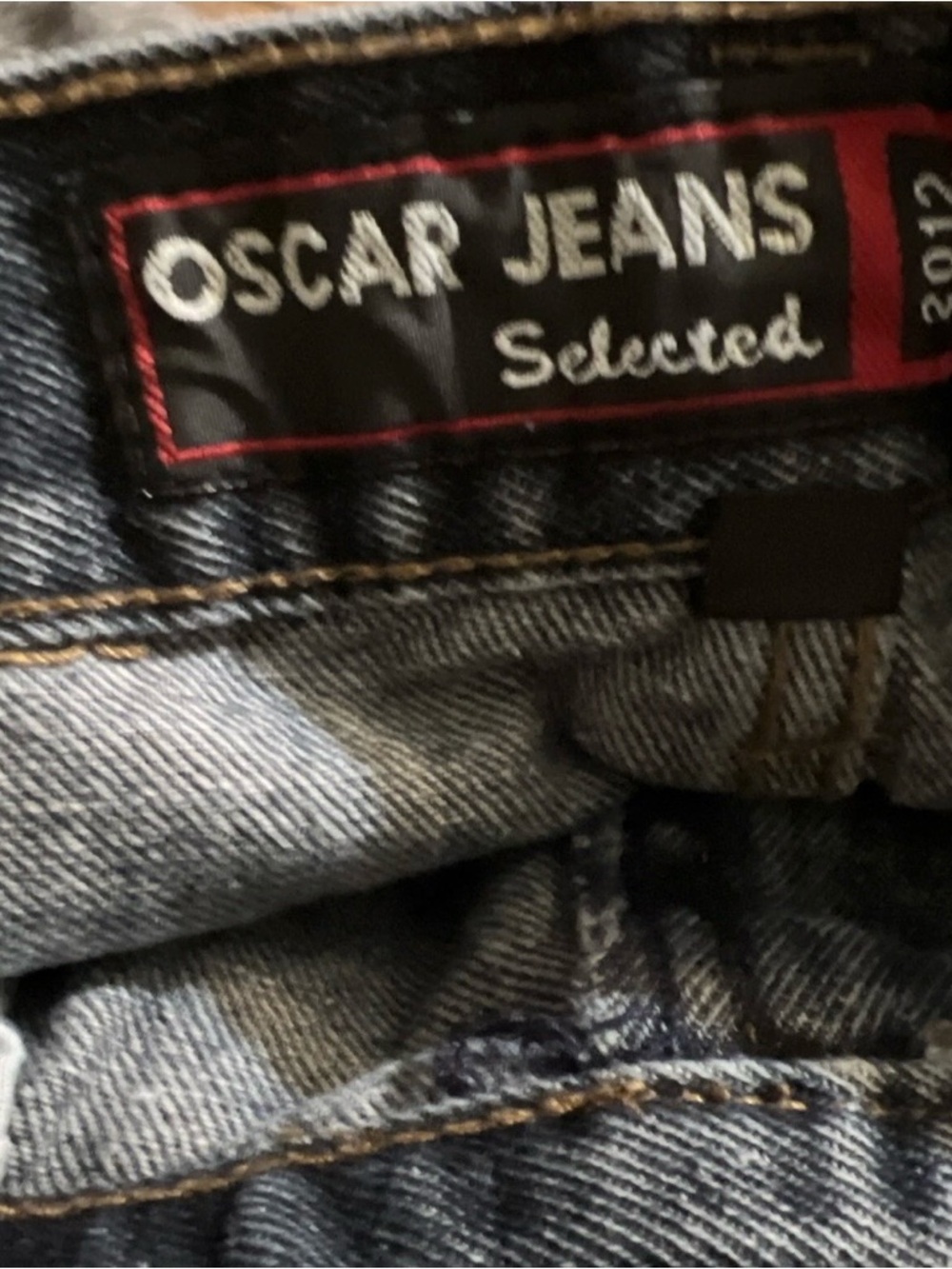 Oscar Men's Jeans 36x30 Denim Medium Blue Straight Leg 5 Pocket - Picture 3 of 8